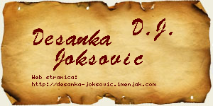 Desanka Joksović vizit kartica